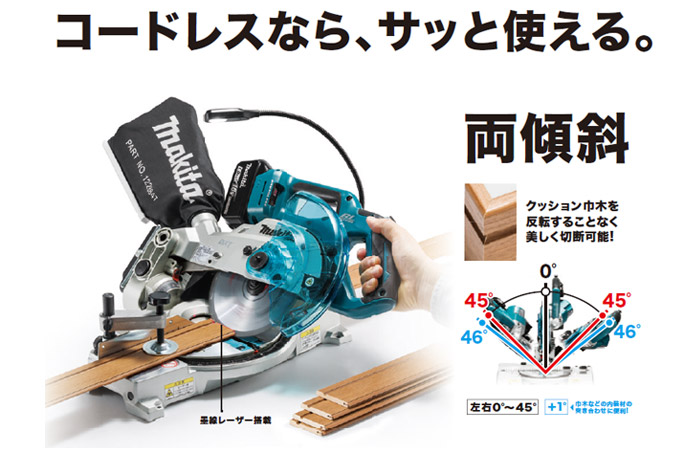 マキタ 18V 165mm充電式卓上マルノコ(6.0Ah電池・充電器付)(ノコ刃別売