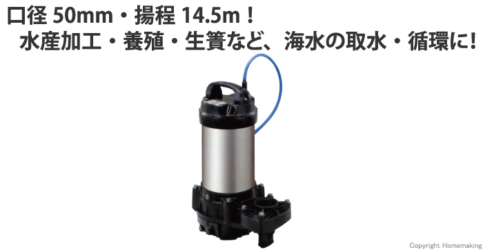 ミニチュア ツルミポンプ チタン製 海水用 水中ポンプ 50TM21.5 (非
