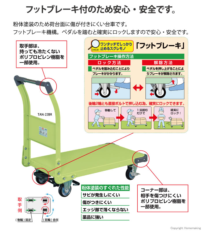 配送日時指定不可・個人宅不可】特製四輪車（４００ｋｇタイプ） ＴＡＮ−５５ＮＵＤ