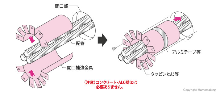 開口補強金具