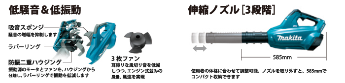 低振動＆低騒音　伸縮ノズル［3段階］