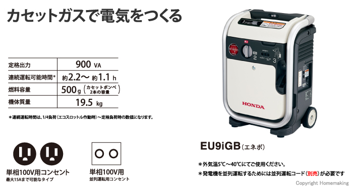 発電機ＨＯＮＤＡェネポＥＵ9ｉＧＢ