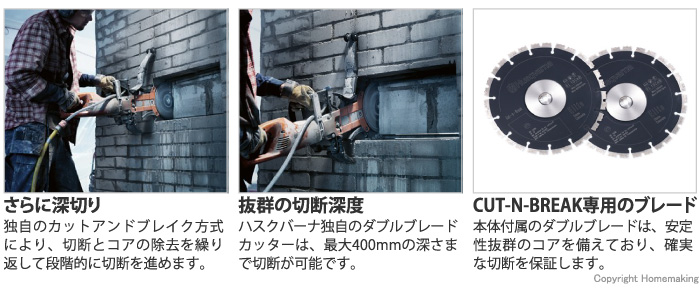 ハスクバーナ 230mmダブルブレードカッター: 他:K760 Cut-n-Break 9