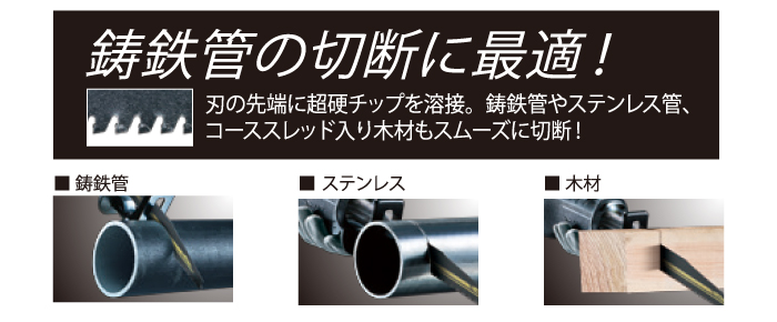 マキタ レシプロソーブレード(超硬刃) 鋳鉄管・複合材用 HM2 152mm×6/8 