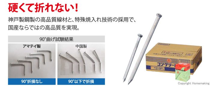 アマテイ コンクリート釘(スムース) #12×25mm SP 大箱(約390本×20箱