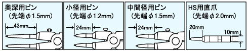 スナップリングプライヤ(穴用)