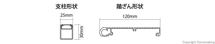 支柱形状・踏ざん形状