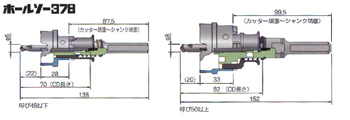 ホールソー378の図