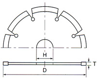 TOP ダイヤモンドホイール セグメントタイプ 125×2.0×22mm::TDS-125