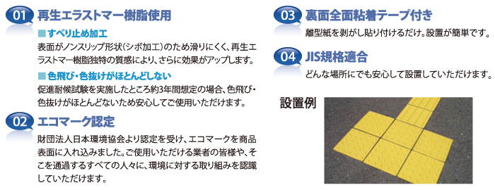 クリスマスツリー特価！ 雑貨ストア広島2アラオ エコ点字パネル 400角 ポイントタイプ 15個入り AR-0916-15