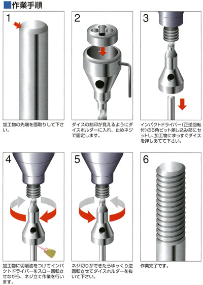 6角軸ダイスホルダー