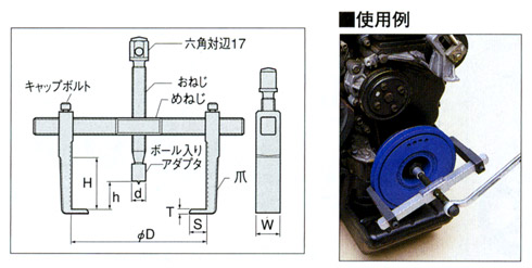 スライド式超ワイドギヤープーラ