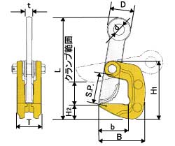 水平横吊クランプ