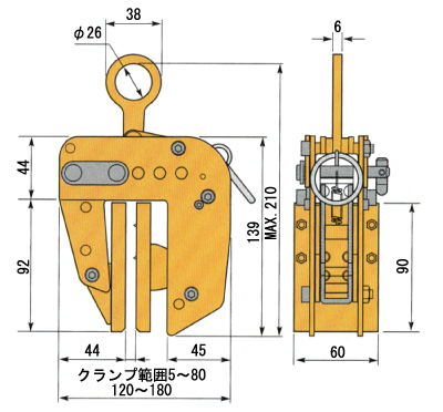 スーパーツール 型枠・パネル吊クランプ(1個)::PTC100|ホーム