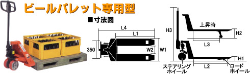 キャッチパレットトラック　ビールパレット専用型