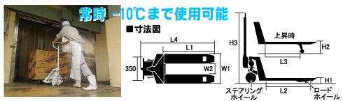 冷凍型仕様パレットトラック