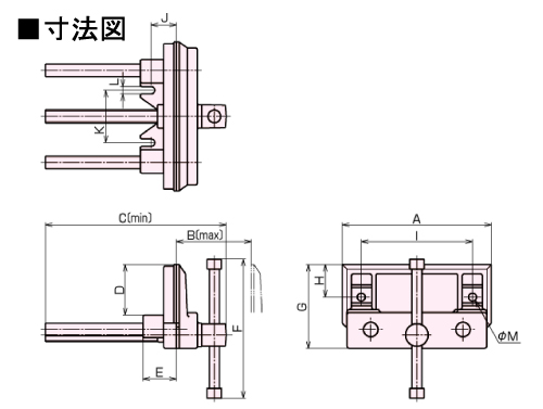 モッコーバイス　寸法図