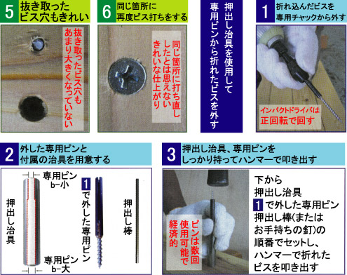 折れたビス抜き