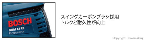 スイングカーボンブラシ採用