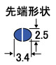 先端形状・寸法