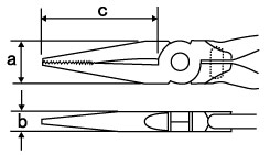 プライヤ寸法図