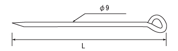 丸型ロープガイド寸法図