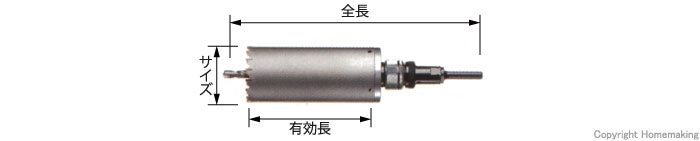 ハウスBM 回転振動兼用コアドリル KCFタイプ(セット) 22mm: 他:KCF -22|ホームメイキング【電動工具・大工道具・工具・建築金物・発電機の卸値通販】
