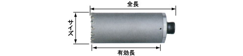 ハウスBM 回転振動兼用コアドリルKCBタイプ(ボディ) φ22mm: 他:KCB-22