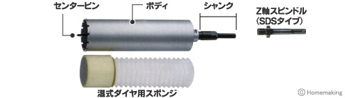 湿式ダイヤモンドコアドリル