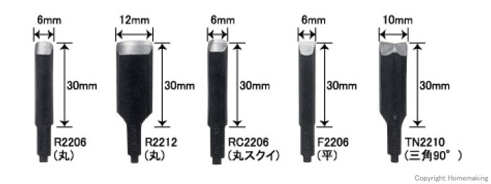 東京オートマック　木彫機専用彫刻刃物　共通刃フルセット #31600　２８本組＜AUTOMACH＞ - 1