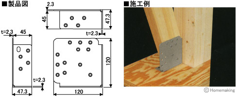 皿ビス筋かいボックスII75