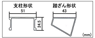 支柱形状　踏ざん形状