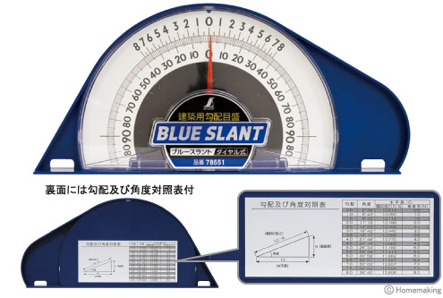 ブルースラント　ダイヤル式　建築用勾配目盛