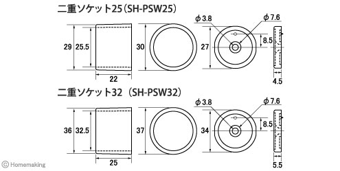 二重ソケット