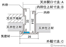 気密天井点検口