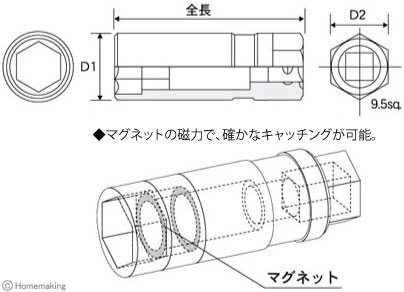 マグネチックスパークプラグソケット マグネチックスパークプラグソケット