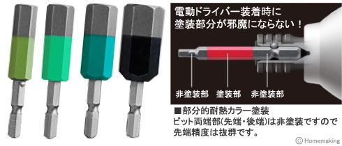 六角レンチカラービットシリーズ