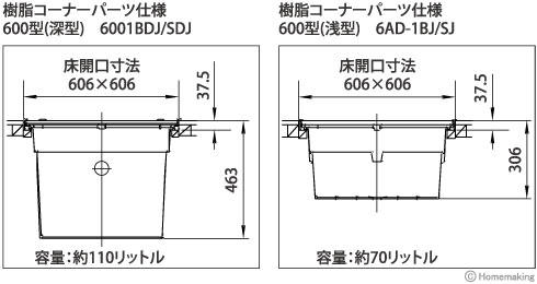 一般床下収納庫　600型　(深型/浅型)