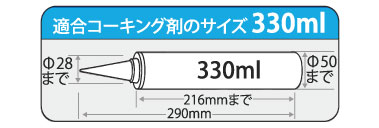 適合コーキング剤のサイズ