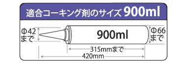 900ml、コーキング