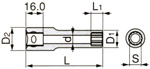 12角ディープソケット（差込角12.7mm）