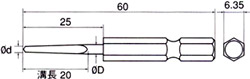 六角シャンクテーパー下穴錐ミニタイプ