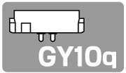 口金：差し込みタイプ　GY10q