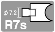 口金：差し込みタイプ　R7s