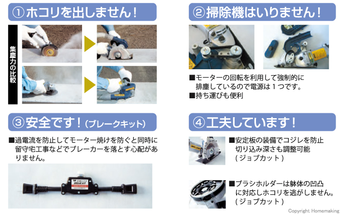 ホコリを出しません！　掃除機はいりません！