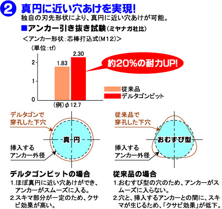 デルタゴンビットの特徴