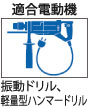 適合電動機:振動ドリル、軽量型ハンマードリル