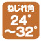 ねじれ角24°～32°