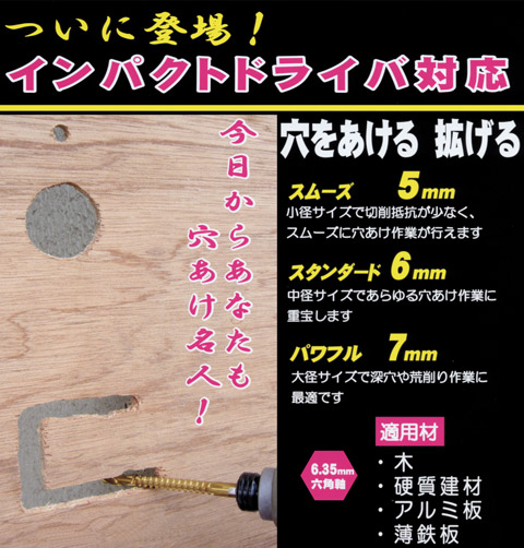 STAR-M No.502X 六角軸ドリルソー(ハイスチタンコーティング STAR-M No.502X 六角軸ドリルソー(ハイスチタンコーティング