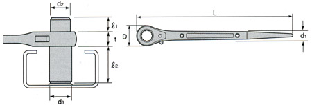 両口ラチェットレンチ